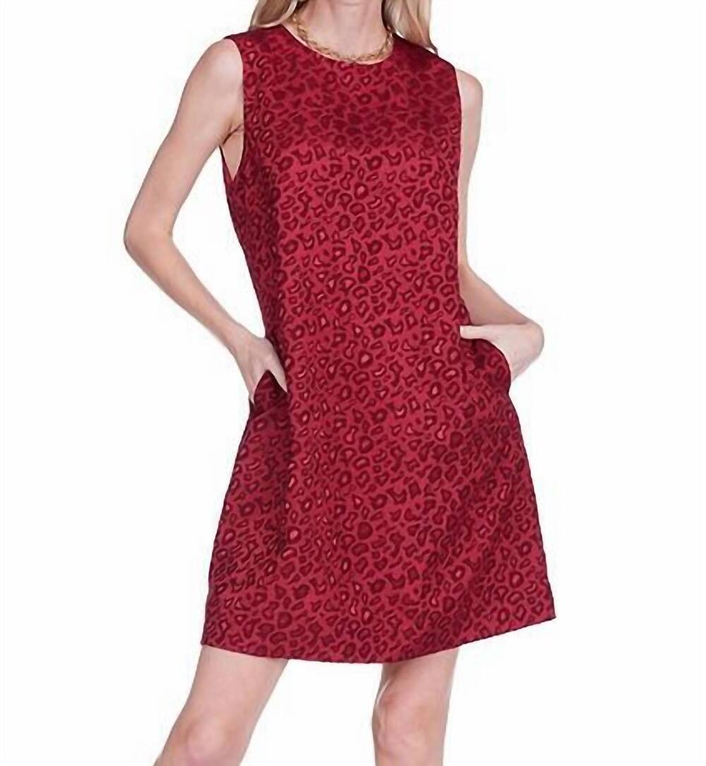 NEW JADE serena shift dress in cheetah brocade